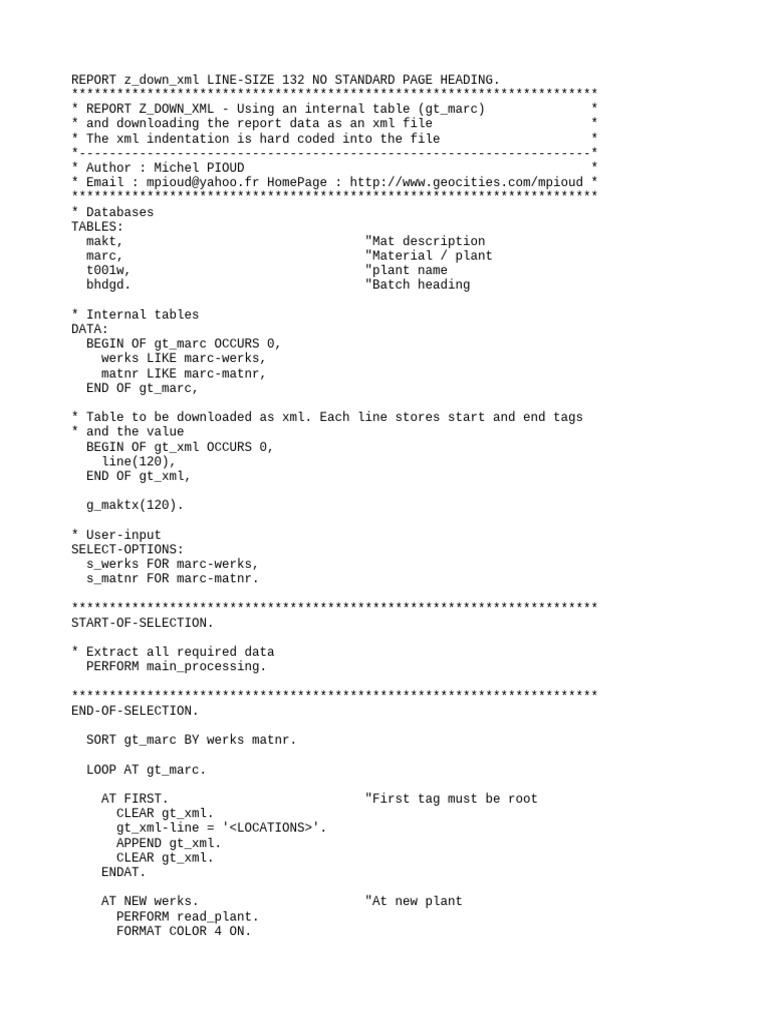 XML Download for SAP Data | PDF | Computer File | Computer Science
