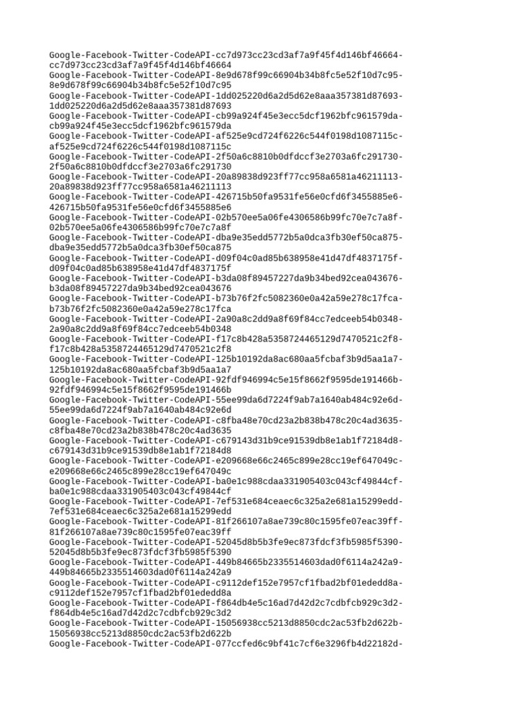 Social Media API Codes List | PDF