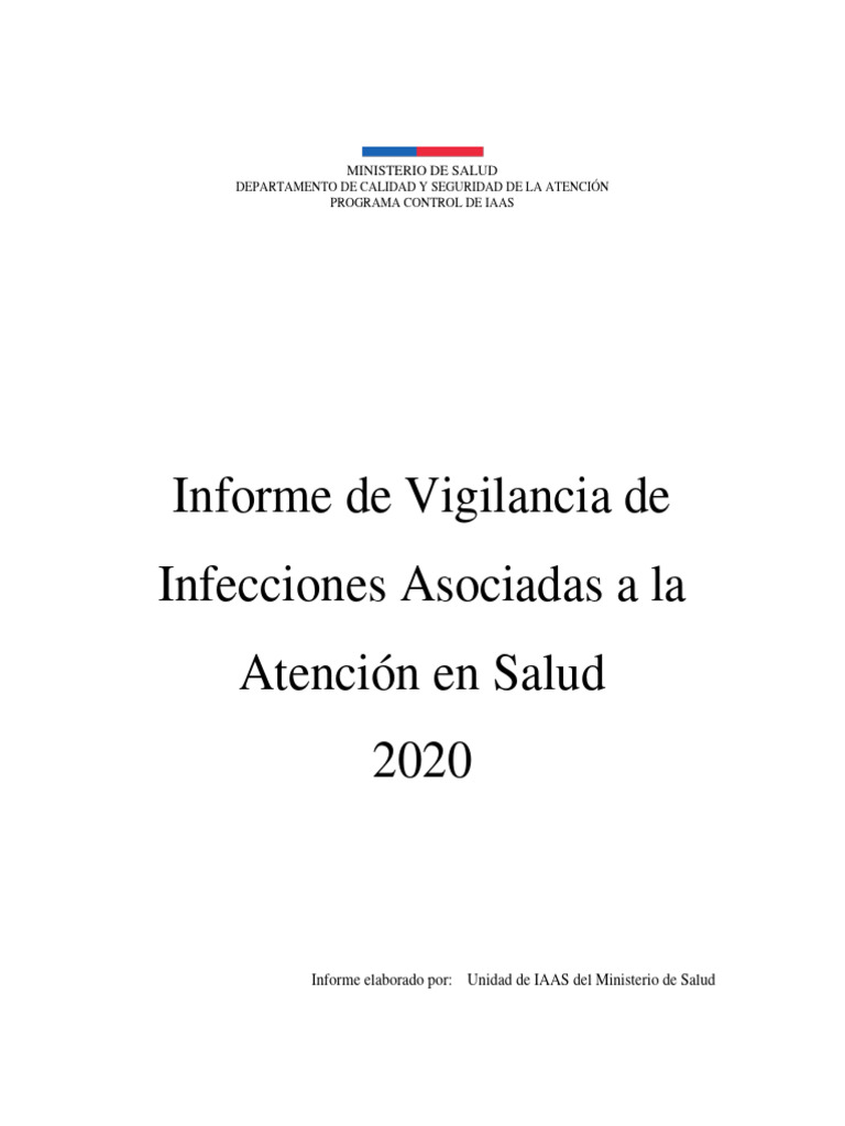 Informe IAAS 2020: Vigilancia y Control | PDF | Hospital | Vigilancia