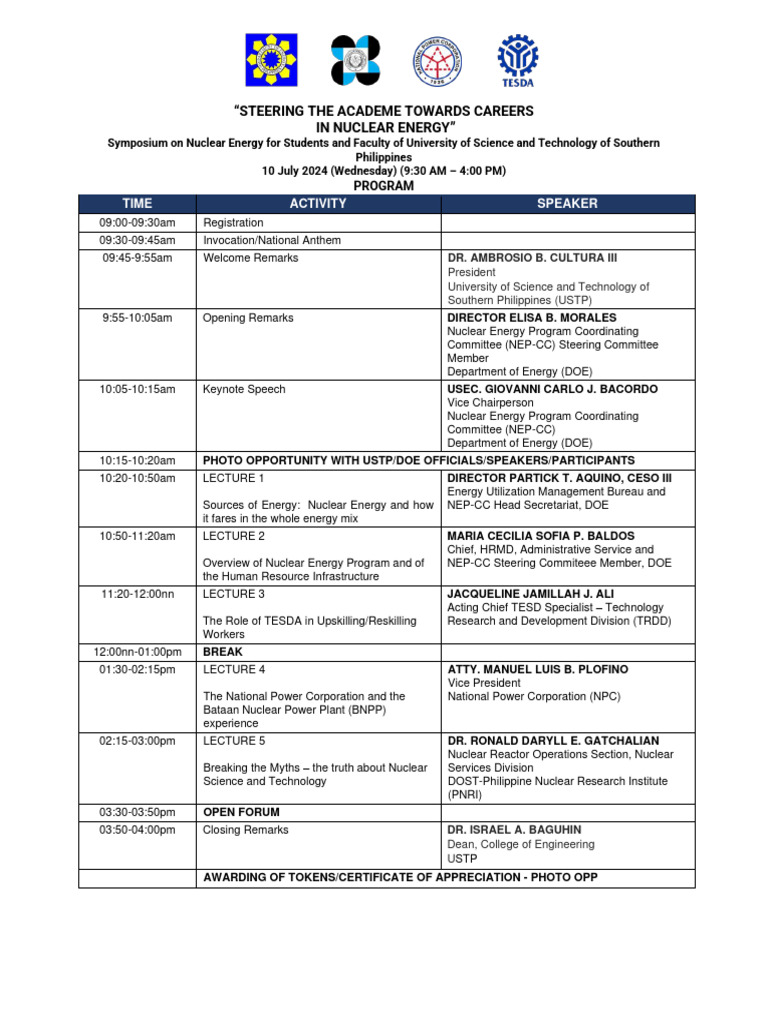 Programme USTP | PDF | Nuclear Energy
