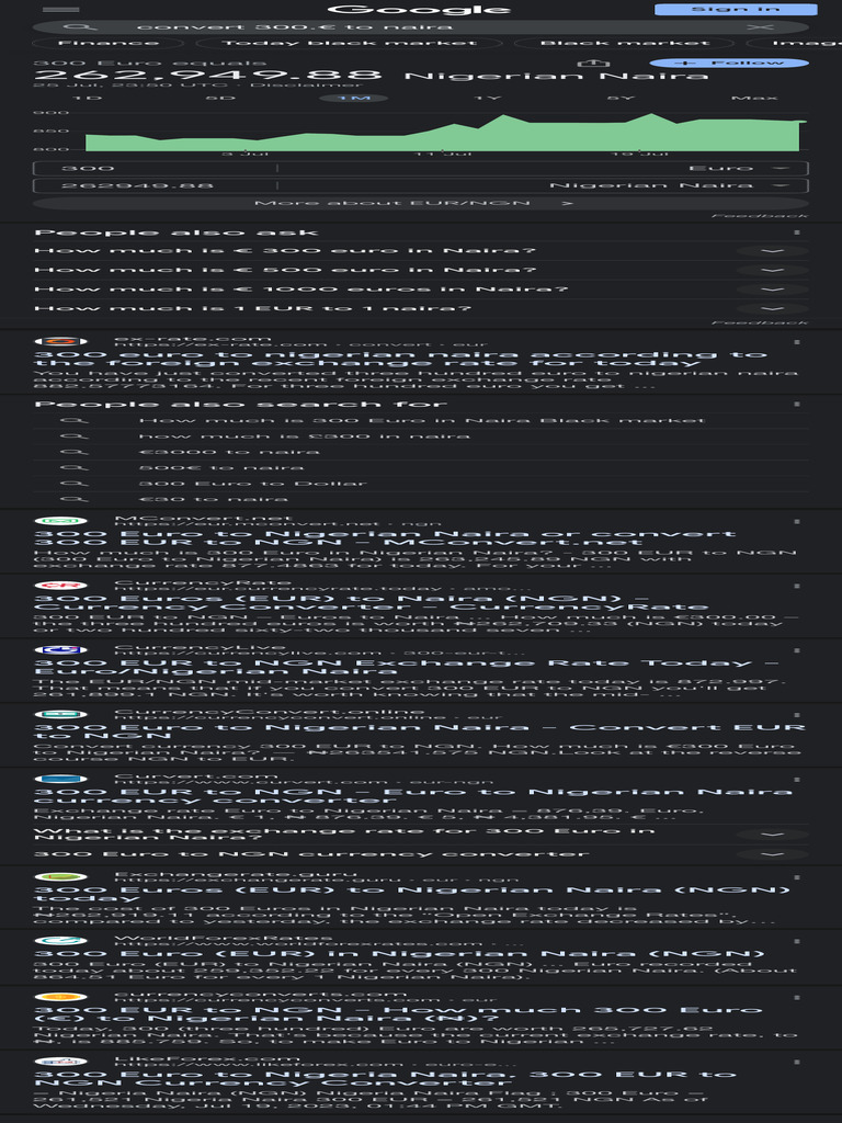 Convert 300. To Naira - Google Search | PDF | Euro | Financial Markets