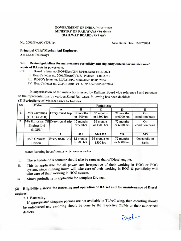 Guidelines For Power Car | PDF