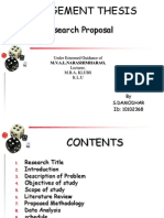 Research Proposal: Management Thesis
