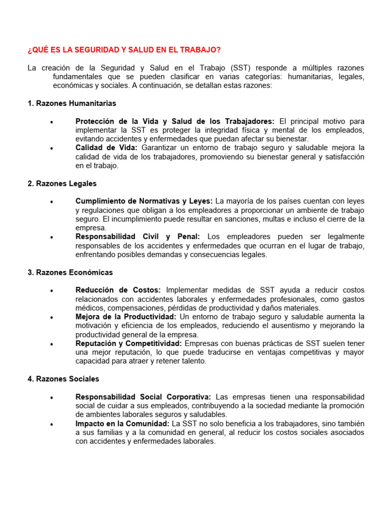Qué Es La Seguridad y Salud en El Trabajo | PDF | Seguridad y salud ...