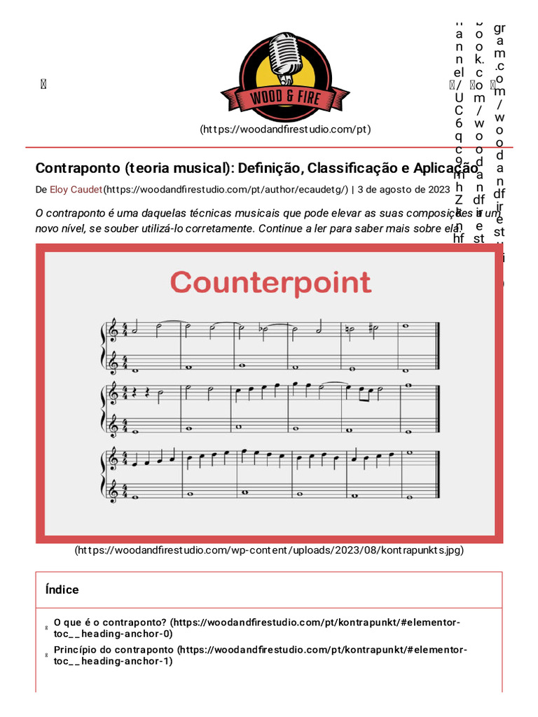 Contraponto Musical: Definição e Tipos | PDF | Composições musicais ...