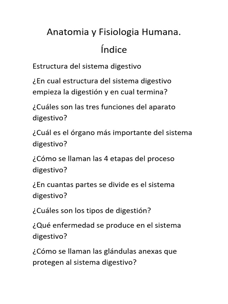 Anatomia Y Fisiologia Humana Descargar Gratis Pdf Digestión