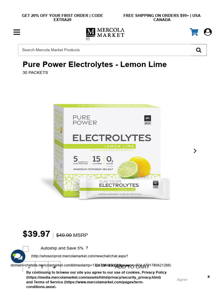 Pure Power Electrolytes Lemon Lime (3 Boxes - 90 Packets) | PDF ...