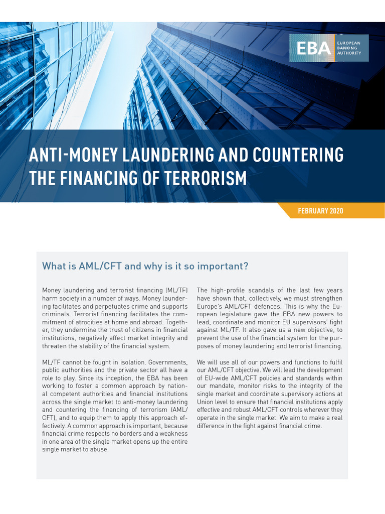 AML CFT Factsheet-1 | PDF | Regulatory Compliance | Terrorism Financing