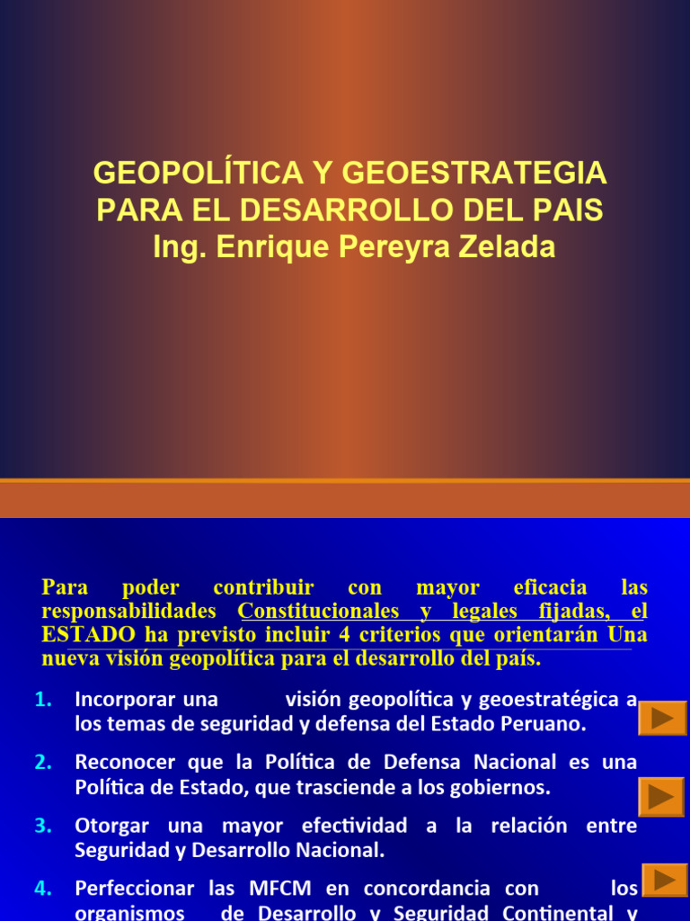 Visión Geopolítica para el Perú | PDF | Perú | Bolivia