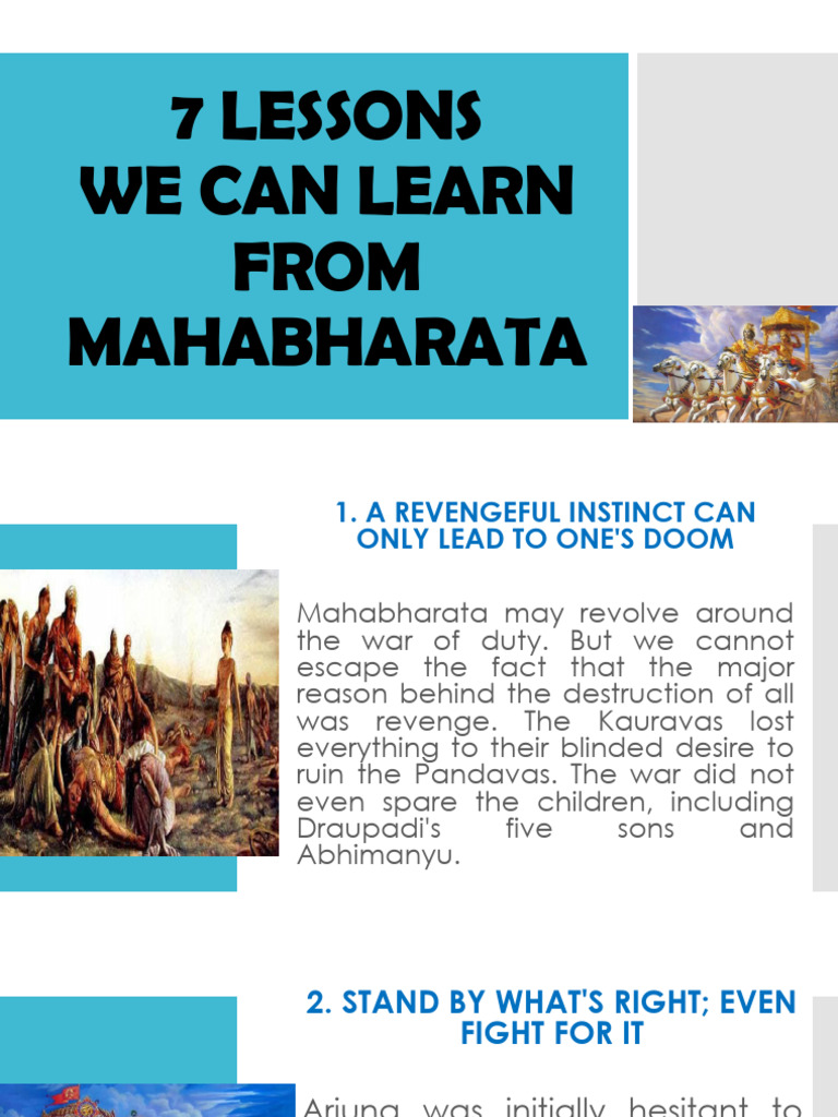 7 LESSONS WE CAN LEARN FROM MAHABHARATA | PDF | Hindu Mythology ...