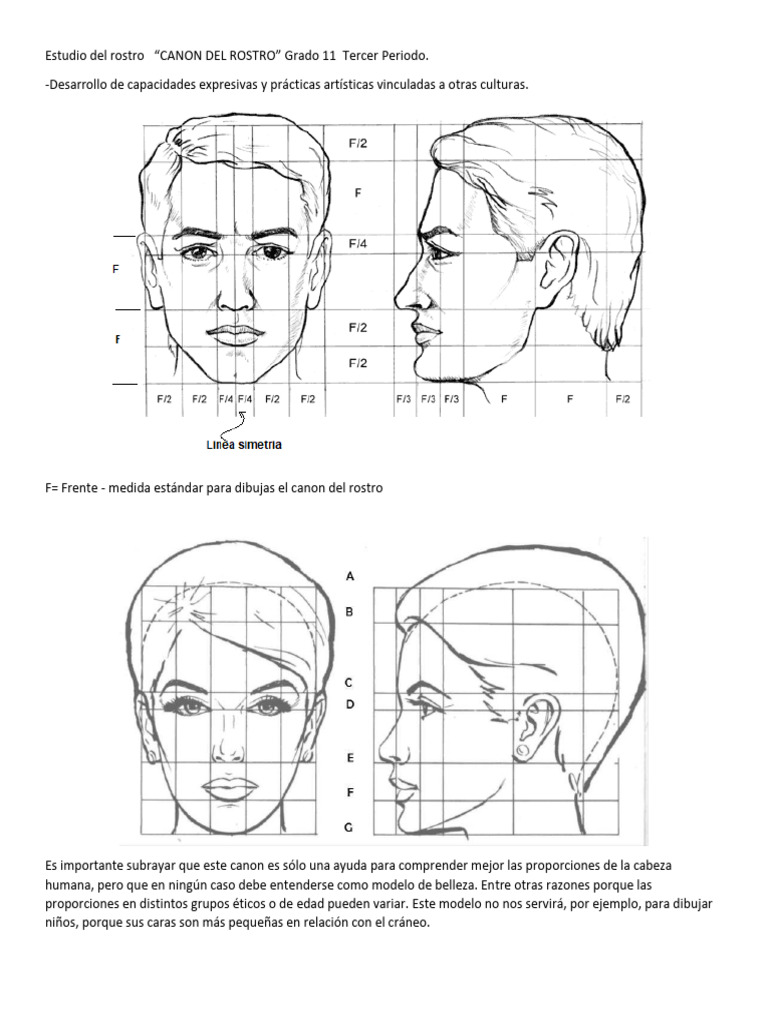 Canon Del Rostro H. | PDF | Dibujo | Cara, image size:768x1024