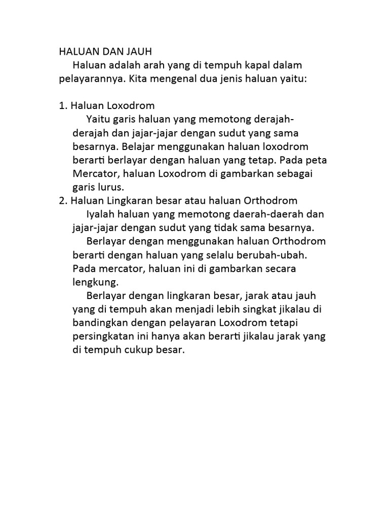 Haluan Dan Jauh | PDF | Sains & Matematika