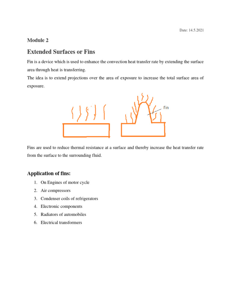 Fins and Heat Transfer Analysis | PDF | Thermal Conduction | Heat Transfer