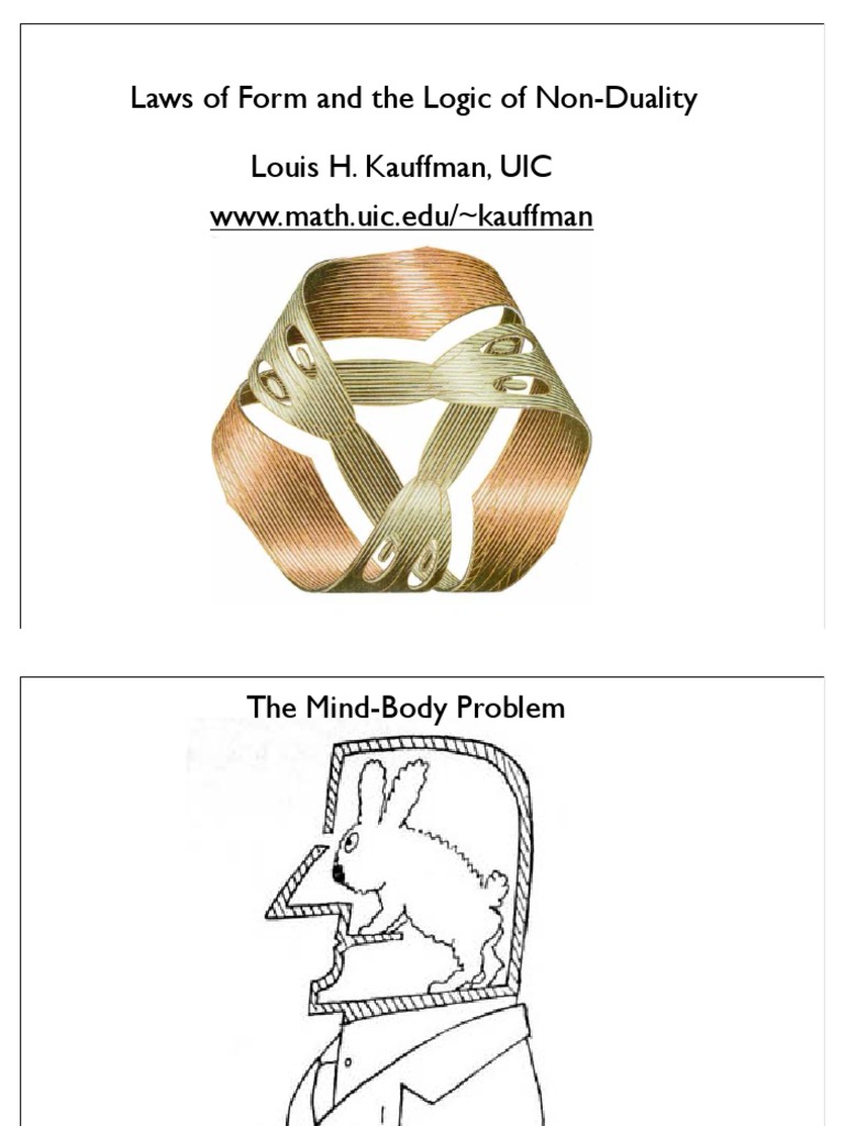 Louis H. Kauffman - Laws of Form and The Logic of Non-Duality | PDF ...