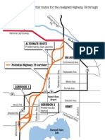 Potential Hwy. 79 Routes