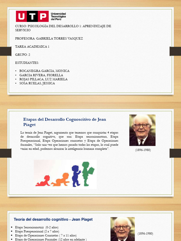 Etapas del Desarrollo Cognitivo de Piaget | PDF