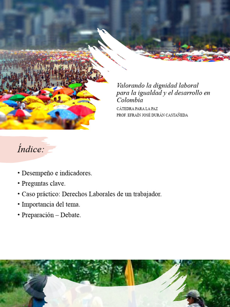 Tema 1 Valorando La Dignidad Laboral Para La Igualdad Y El Desarrollo