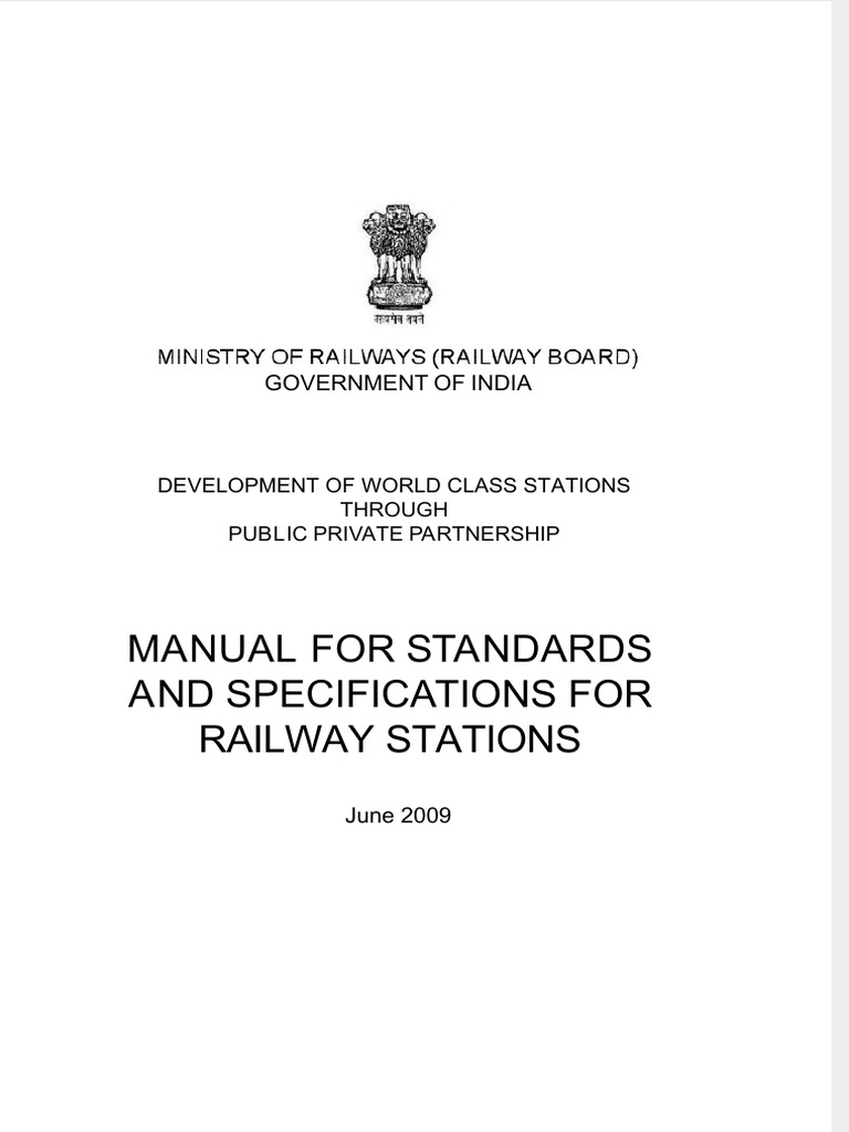 Vol 2 manual for standards and specifications for railway stations
