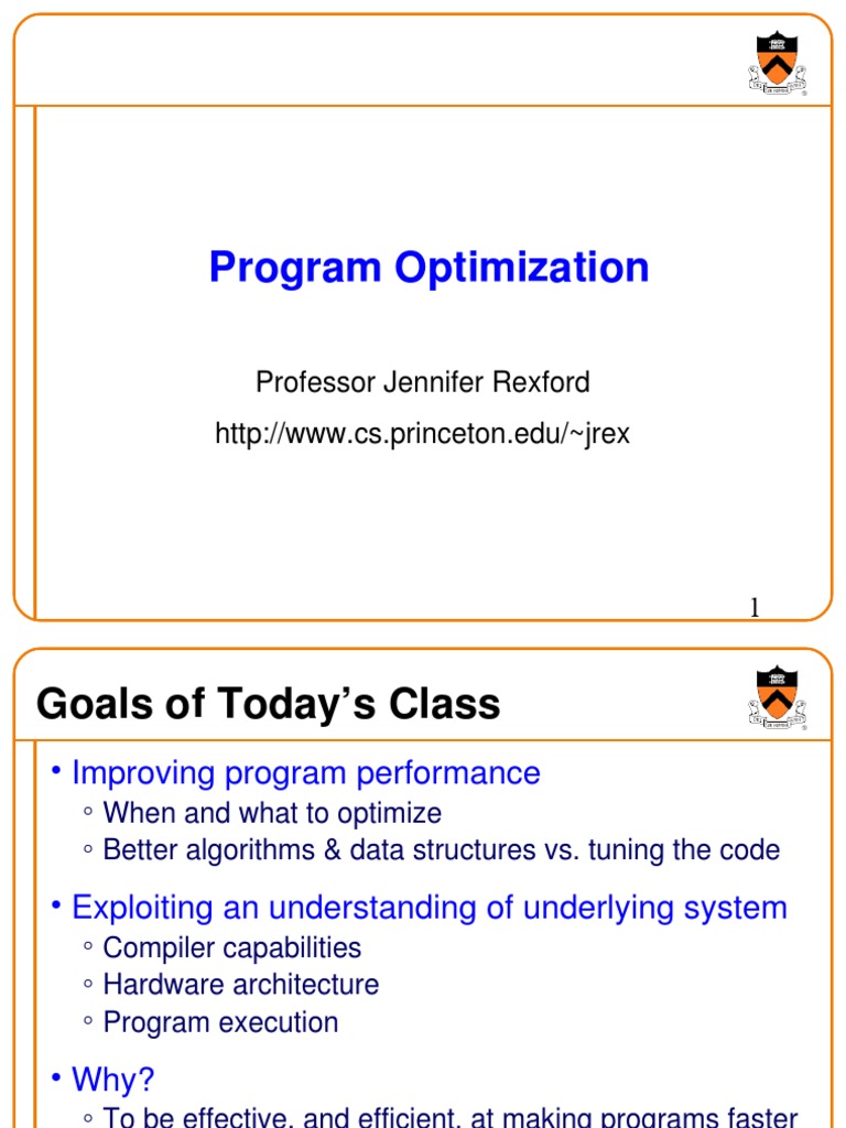 Program Optimization Techniques | PDF | Program Optimization | Compiler