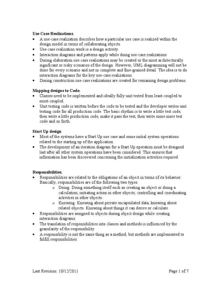 Use Case Realizations and Design Patterns | PDF | Career & Growth