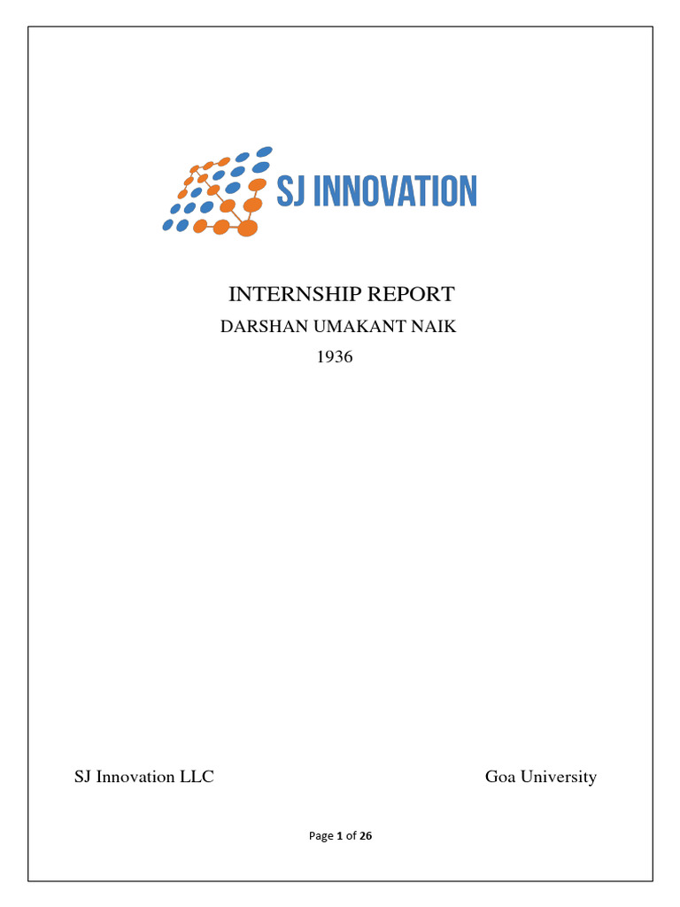 Internship Report at SJ Innovation LLC | PDF | Ios | Android (Operating ...