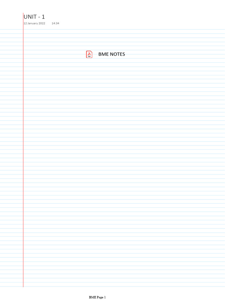 1st Sem Notes - Vishu Bme | PDF