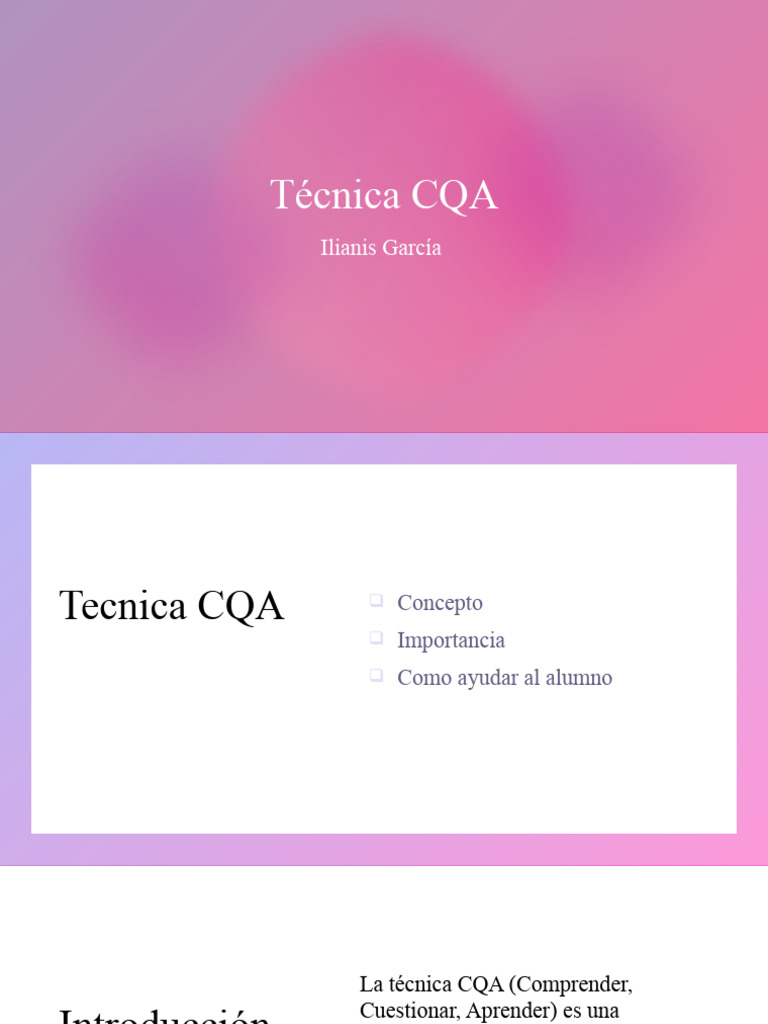 Estrategia CQA para la Educación | PDF | Aprendizaje | Pensamiento