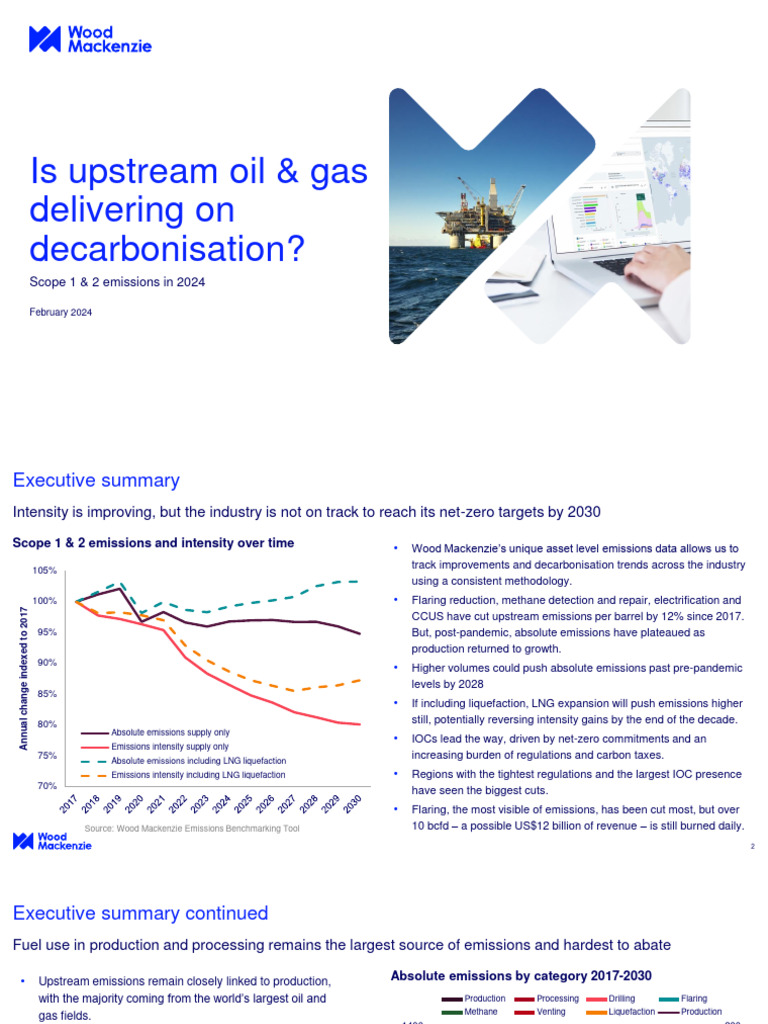 Upstream Oil & Gas Decarbonisation Trends | PDF | Natural Gas | Climate ...