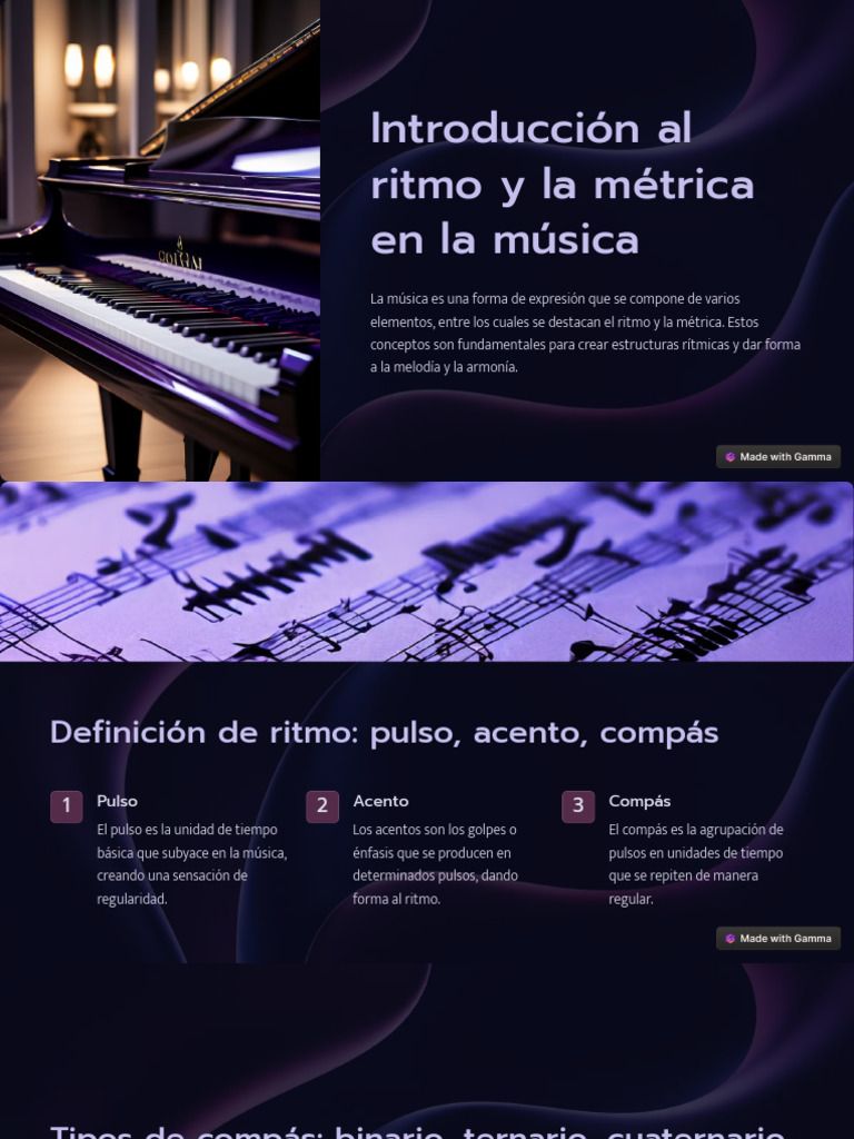 Ritmo y métrica en la música: guía esencial | PDF | Ritmo | Formas ...