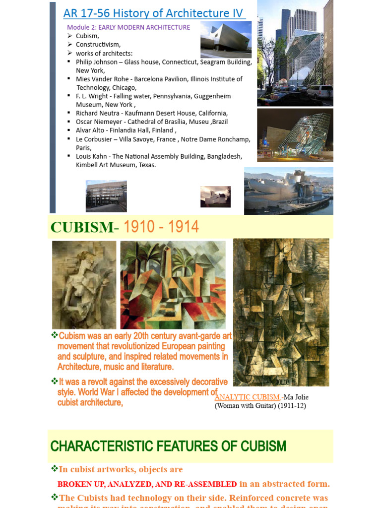 Early Modern Architecture | PDF | Cubism | Modern Art