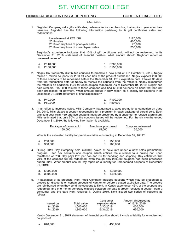 Fa4 - Current Liabilities | PDF | Coupon | Taxes
