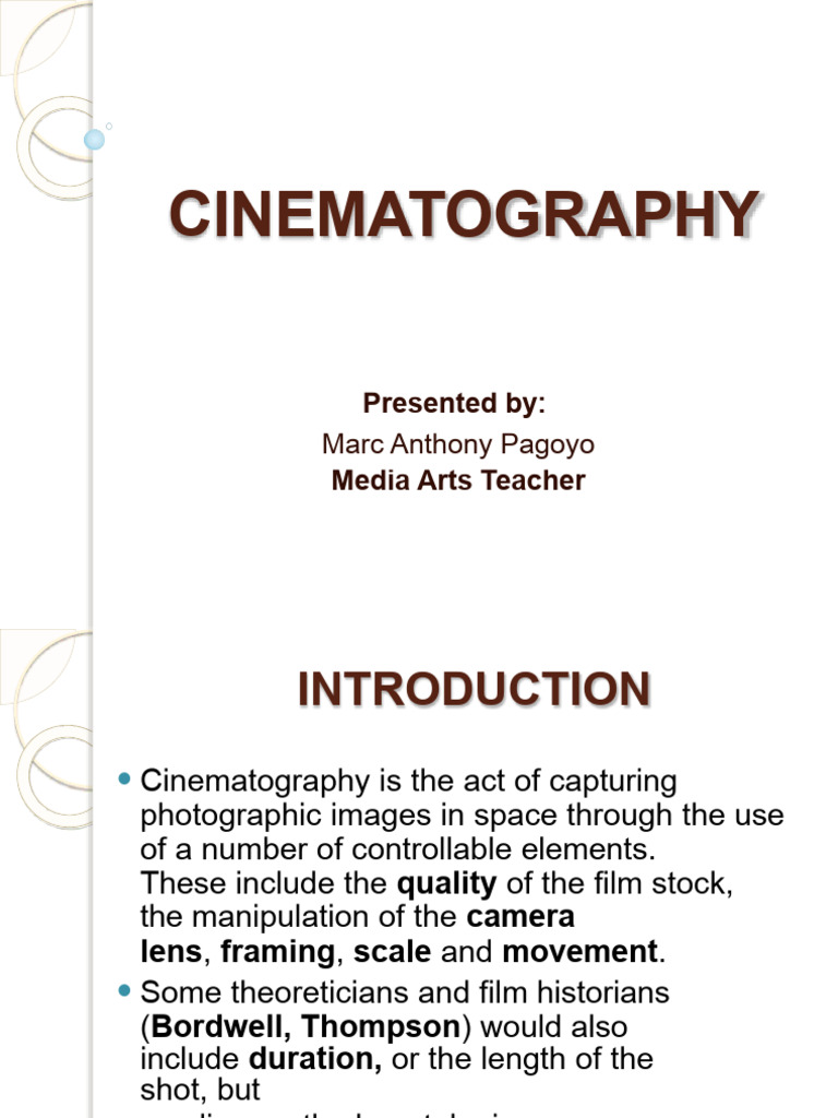Cinematographyppt 161210125135 | PDF | Cinematography | Camera