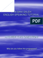 Stai Bani Saleh English Speaking Tutorial