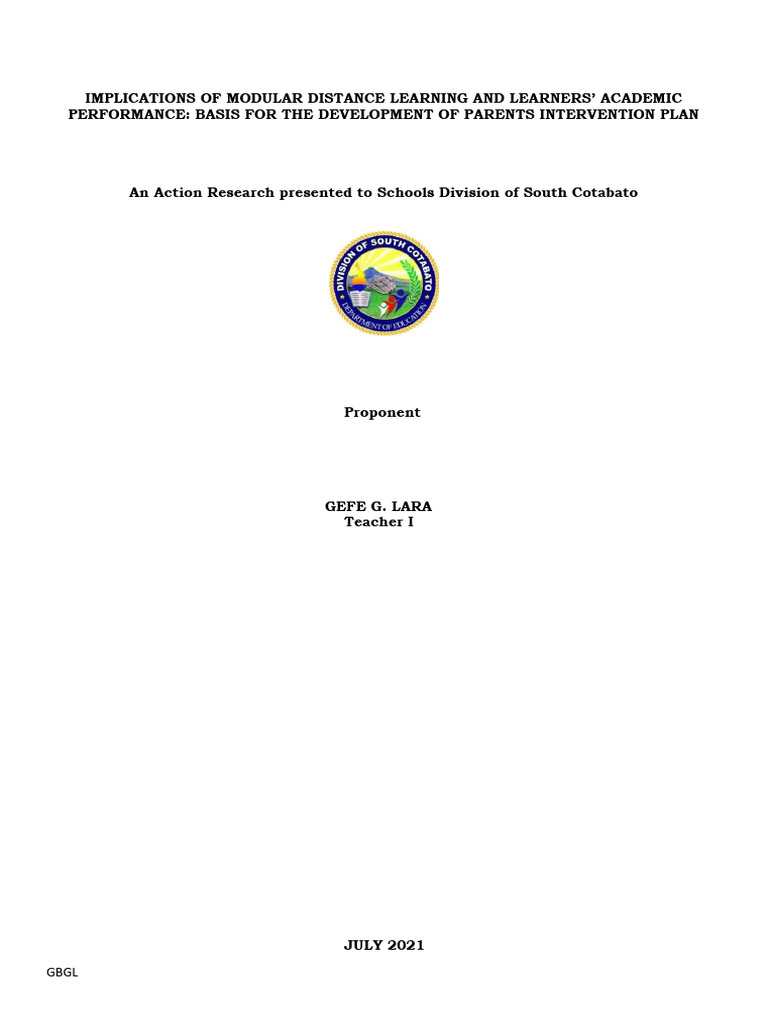 Modular Distance Learning Impact on Grades | PDF | Learning | Distance ...