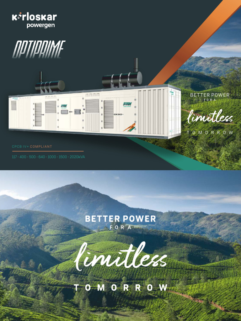 Kirloskar Powergen - Optiprime - CBCB IV+ | PDF | Decibel | Power (Physics)