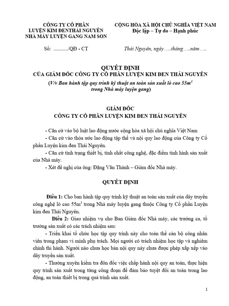 Quy trinh ky thuat san xuat lo cao pdf
