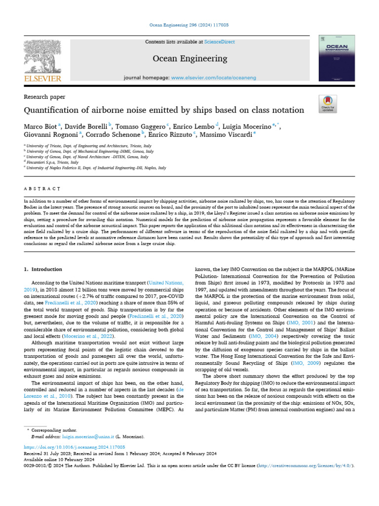 Ship Airborne Noise Emission Analysis | PDF | Noise | Diffraction