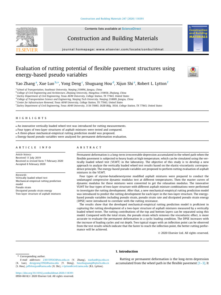 10 1016@j Conbuildmat 2020 118391 | PDF | Viscoelasticity | Materials