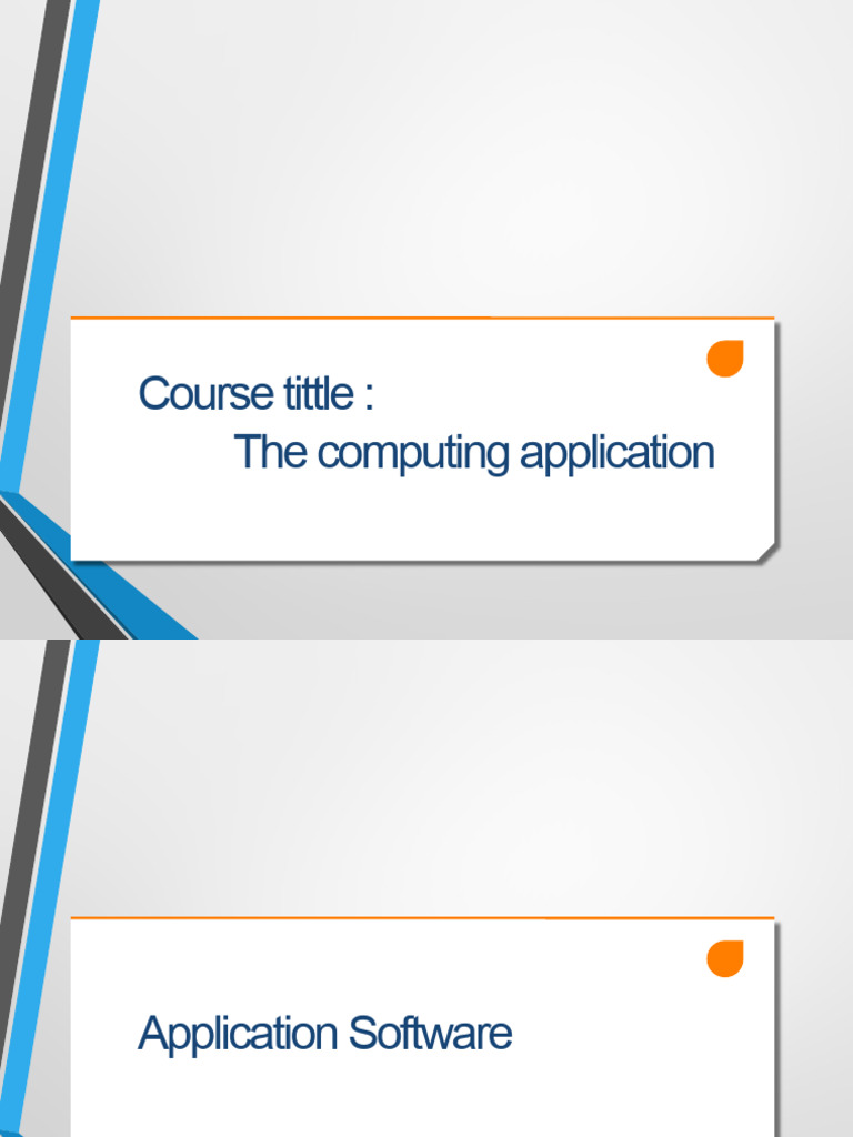 Understanding Application Software Types | PDF | Application Software ...