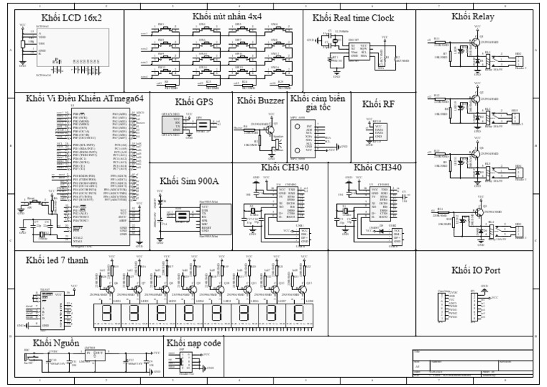Circuit Diagram for ATmega64 Project | PDF