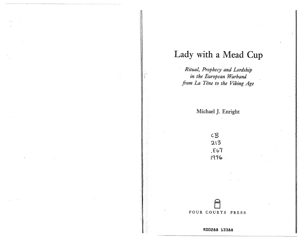 Lady With A Mead Cup PDF Beowulf Rituals