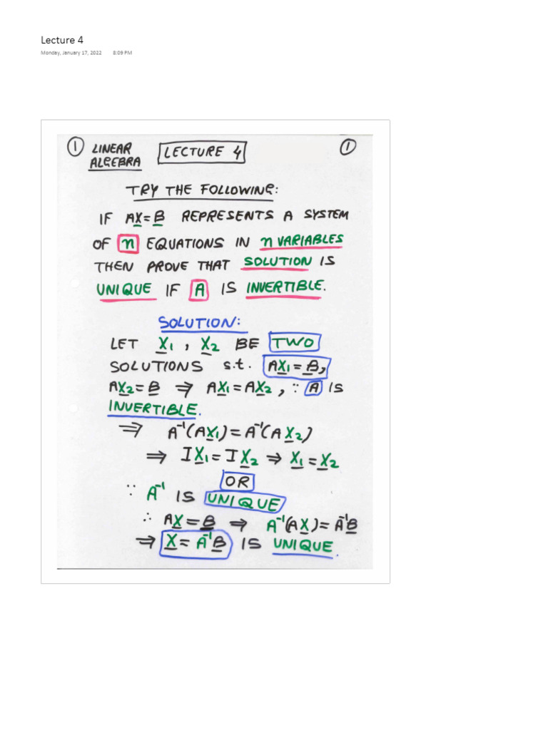 Lecture 4 | PDF