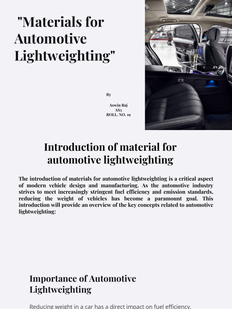 Automotive Lightweighting Materials Overview | PDF | Car | 3 D