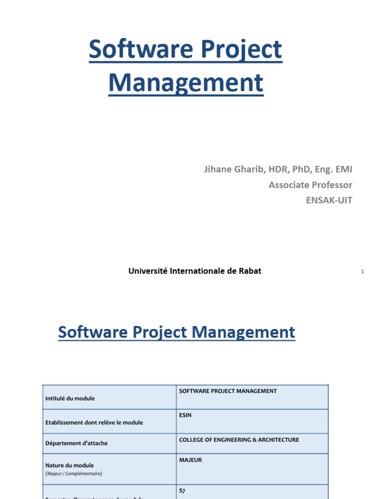 Software Project MNG SÃ©ance 1,2 | PDF | Méthode agile | Planification