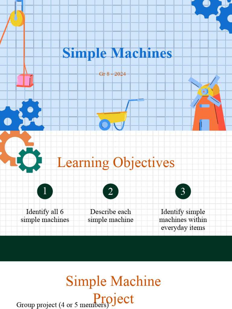 Simple Machines Overview for Grade 8 | PDF | Machines | Lever