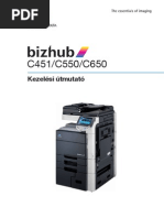 Magyar Nyelvu Kezelesi Utmutato FE2 A Konica Minolta BIZHUB C451 C550 C650