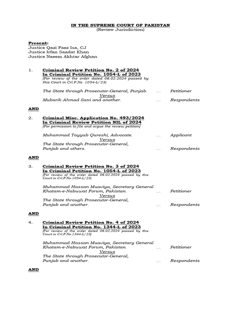Crl.r.p. 2 2024 24072024 | PDF | Justice | Crime & Violence