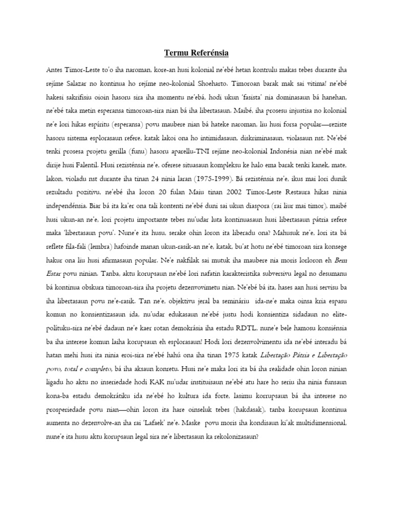 Termu Referénsia - 011244 | PDF