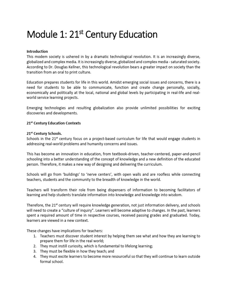 Key Components of 21st Century Teaching | PDF | Learning | Teachers