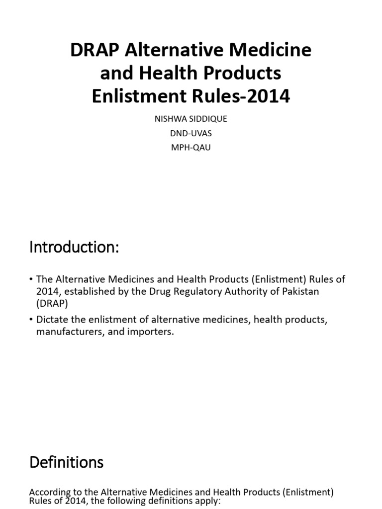 DRAP Guidelines for Alternative Medicines | PDF | Dietary Supplements ...